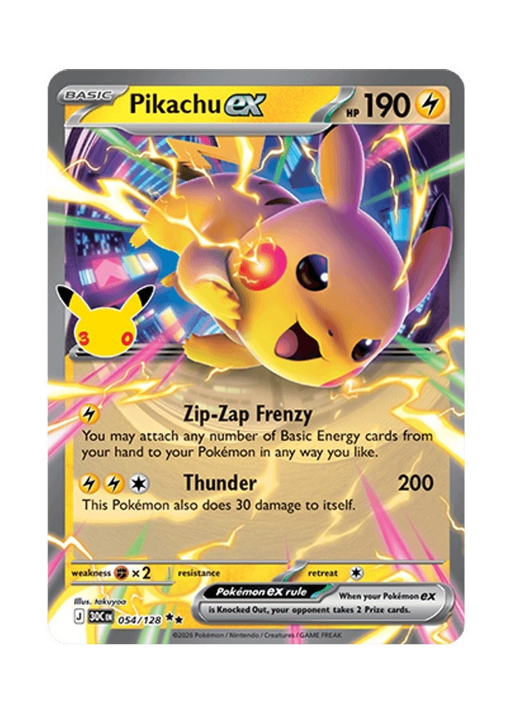 Pikachu ex – 30th Celebration (054)