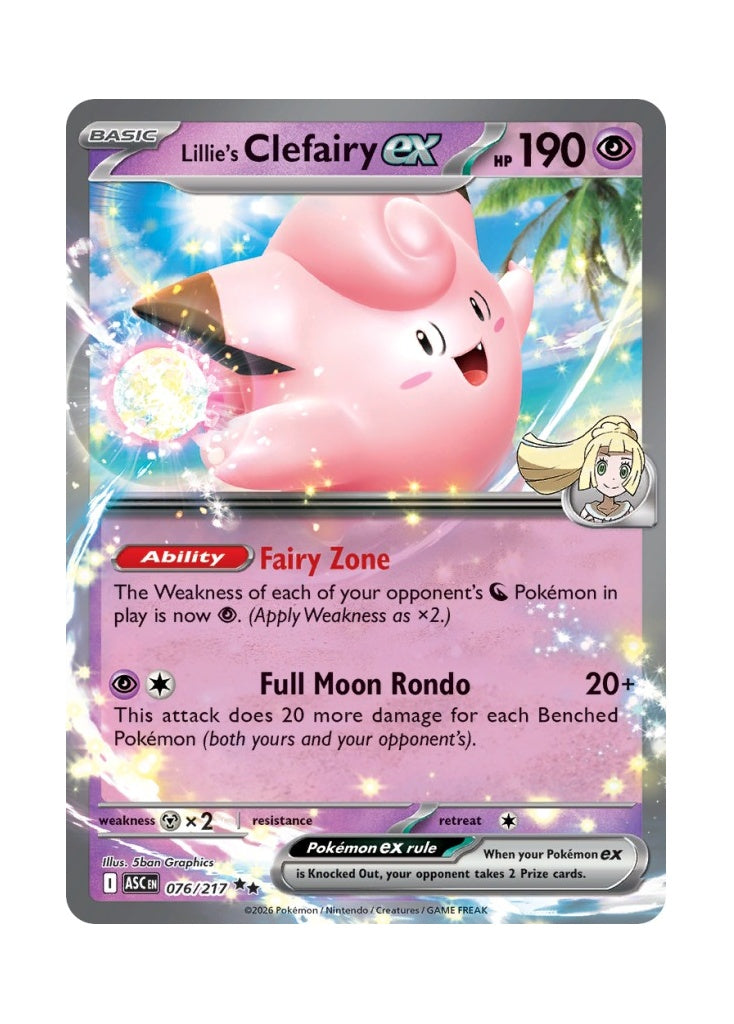 Lillie’s Clefairy ex – Ascended Heroes (076)