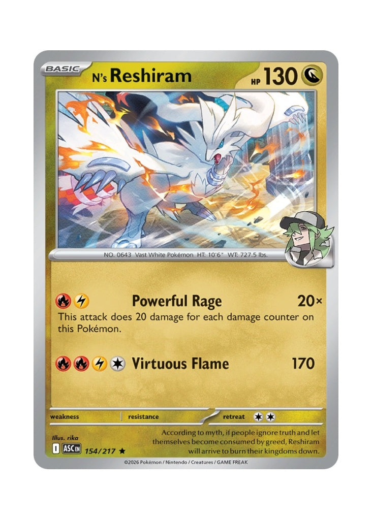 N’s Reshiram – Ascended Heroes (154)