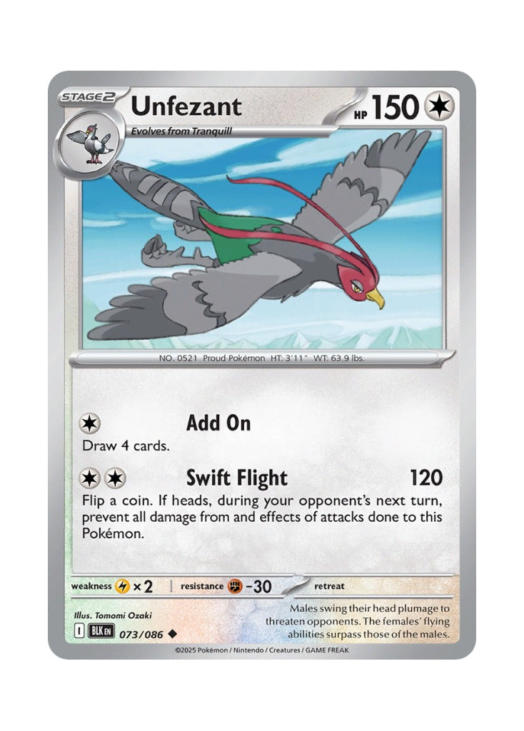 Unfezant – Black Bolt (073)