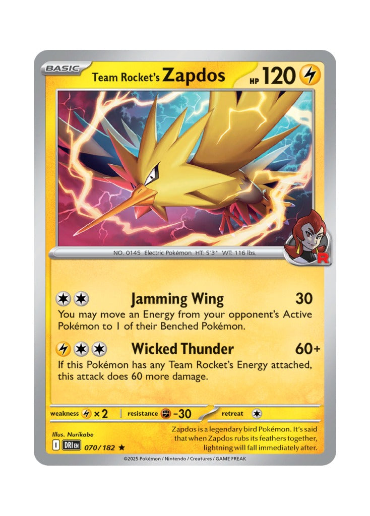 Team Rocket's Zapdos – Destined Rivals (070)