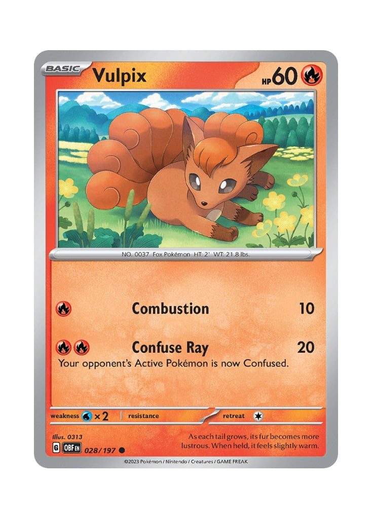 Vulpix – Obsidian Flames (028)