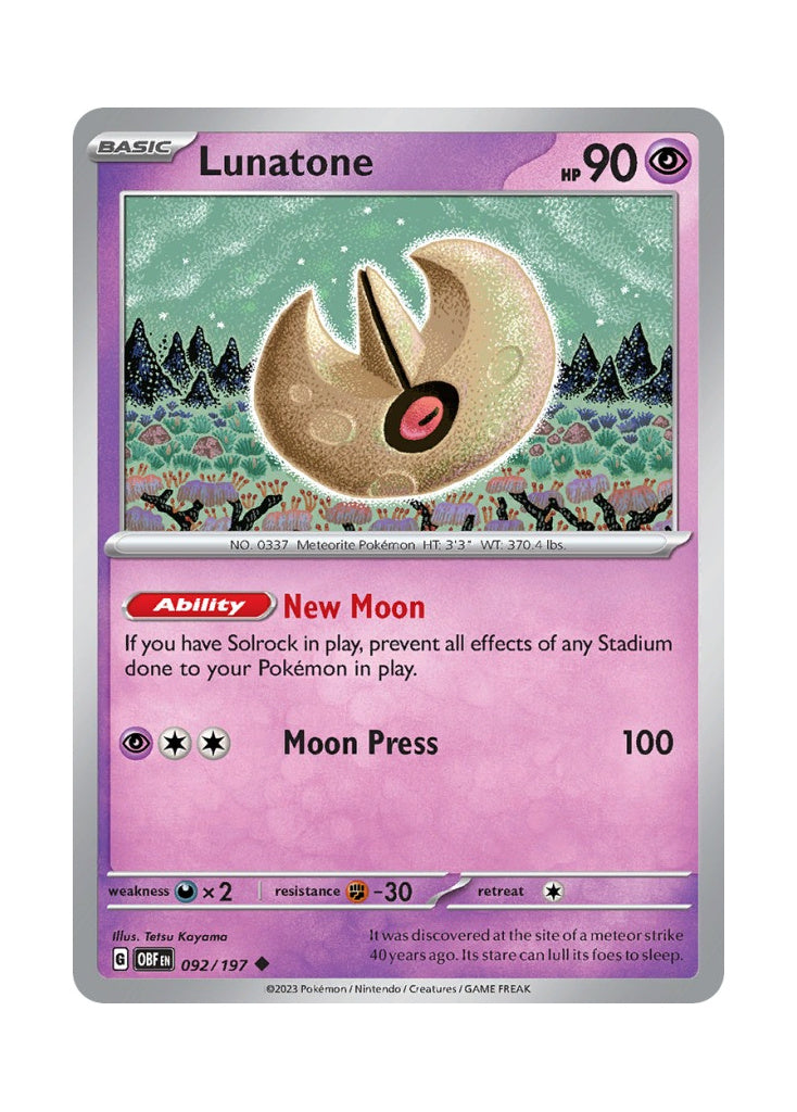 Lunatone – Obsidian Flames (092)