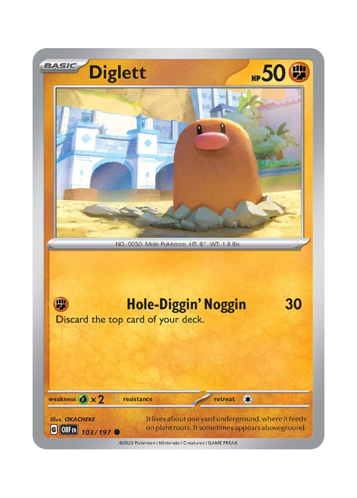 Diglett – Obsidian Flames (103)