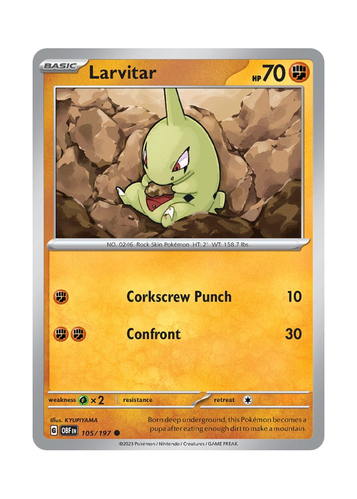 Larvitar – Obsidian Flames (105)