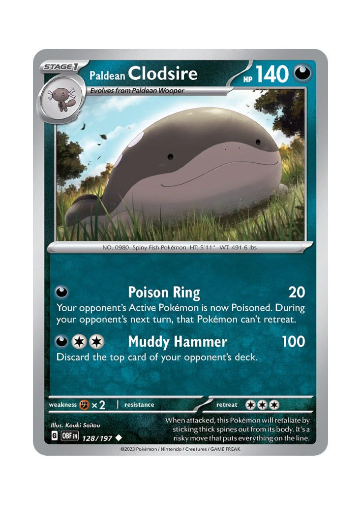 Paldean Clodsire – Obsidian Flames (128)