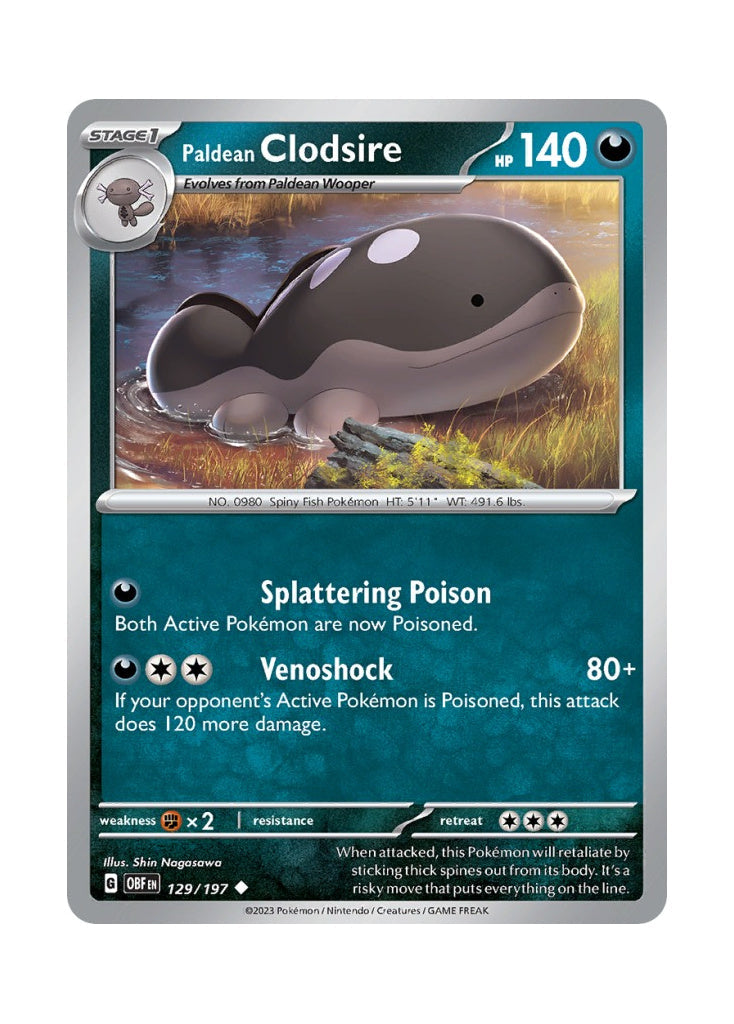 Paldean Clodsire – Obsidian Flames (129)