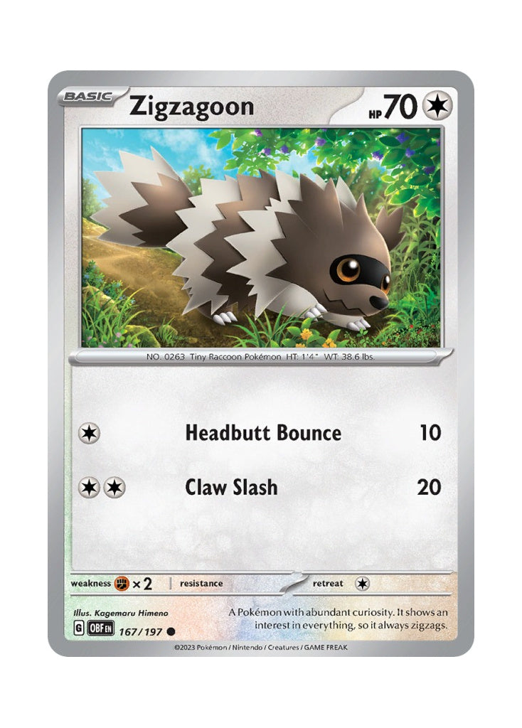 Zigzagoon – Obsidian Flames (167)