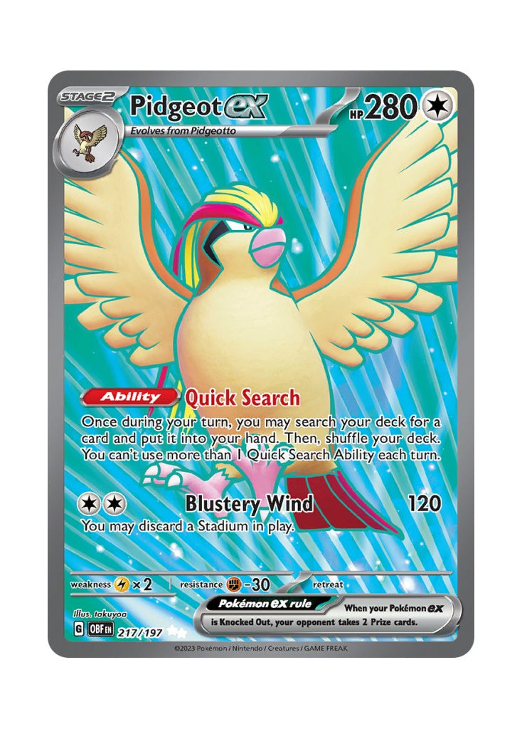 Pidgeot ex – Obsidian Flames (217)