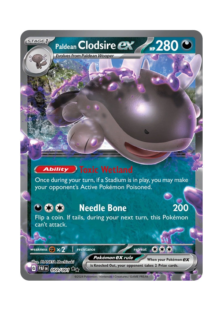 Paldean Clodsire ex – Paldean Fates (059)