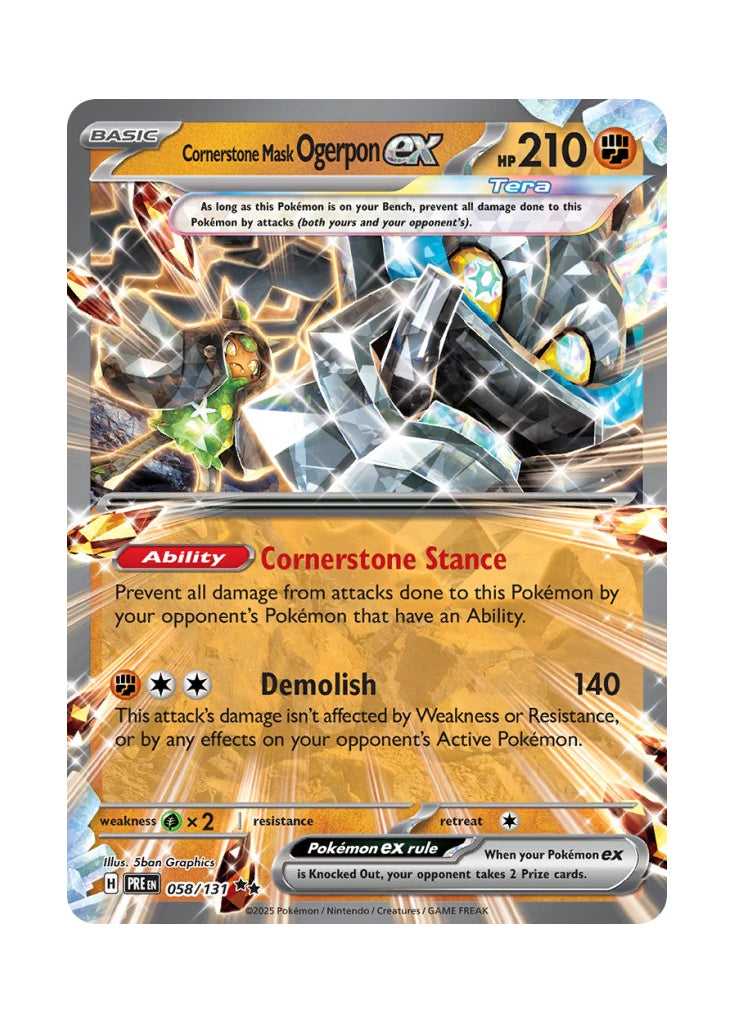 Cornerstone Mask Ogerpon ex – Prismatic Evolutions (058)
