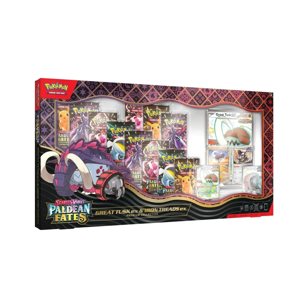 Paldean Fates Great Tusk Ex And Iron Treads Ex Premium Collection