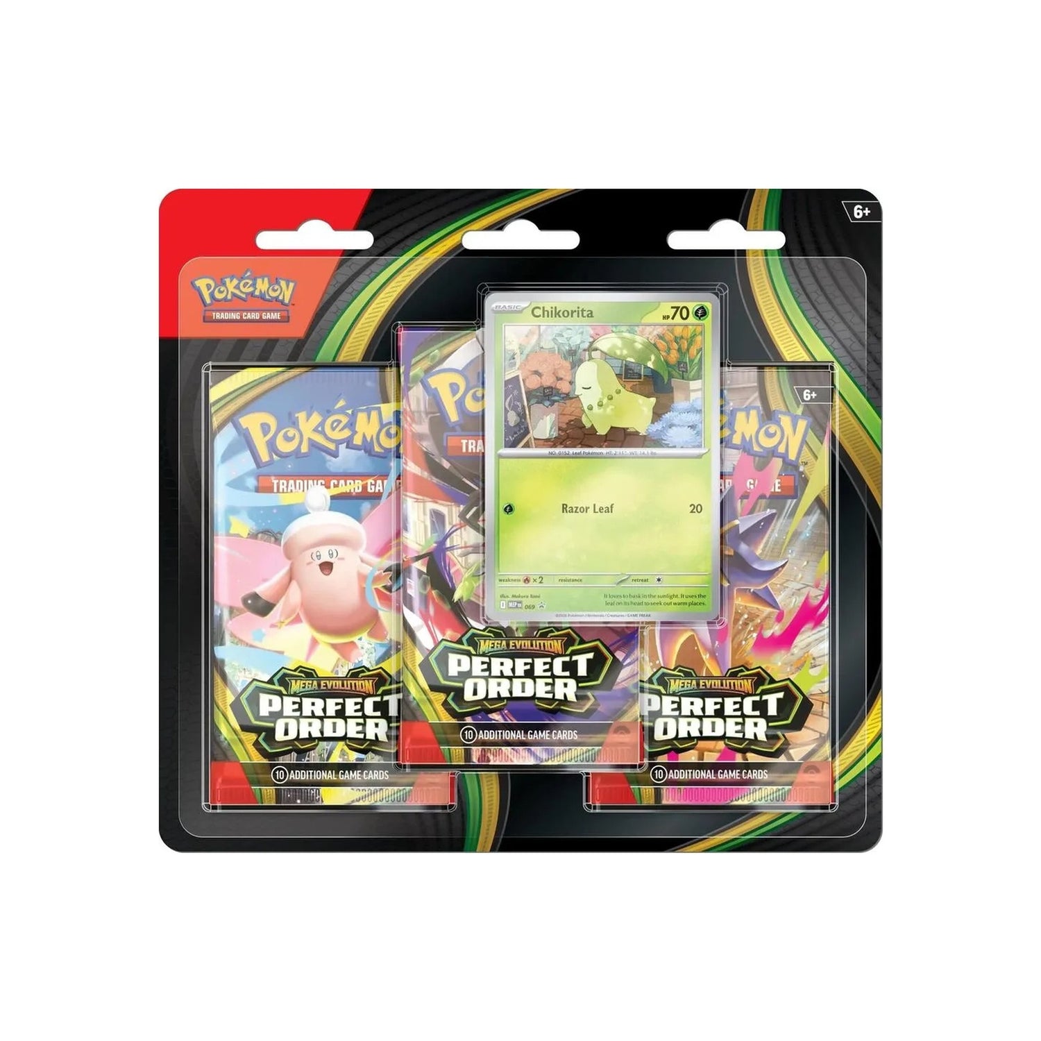 Perfect Order 3-Pack Blister — Chikorita (Sealed) — English — Cardelle