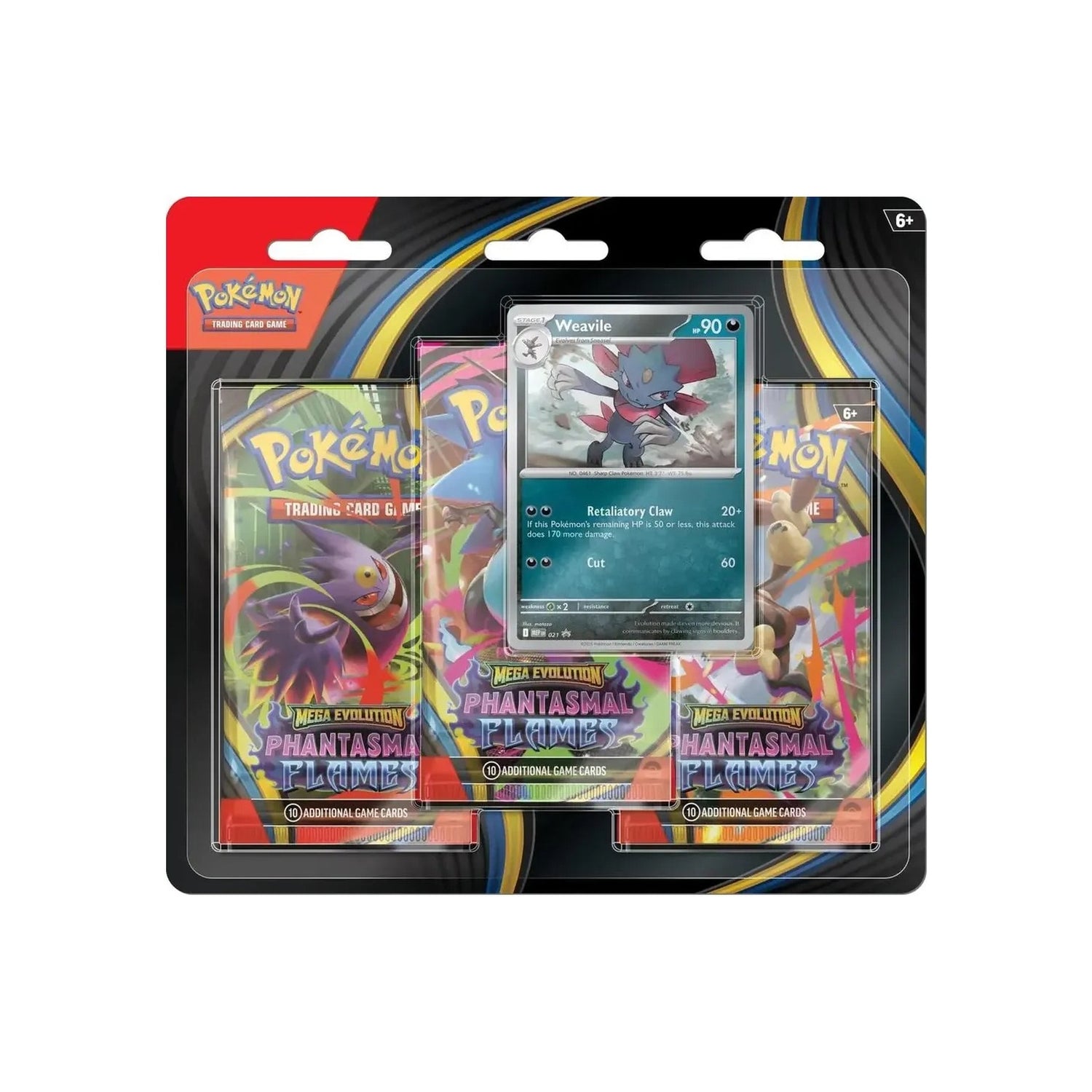 Phantasmal Flames 3-Pack Blister — Weavile (Sealed) — English — Cardelle