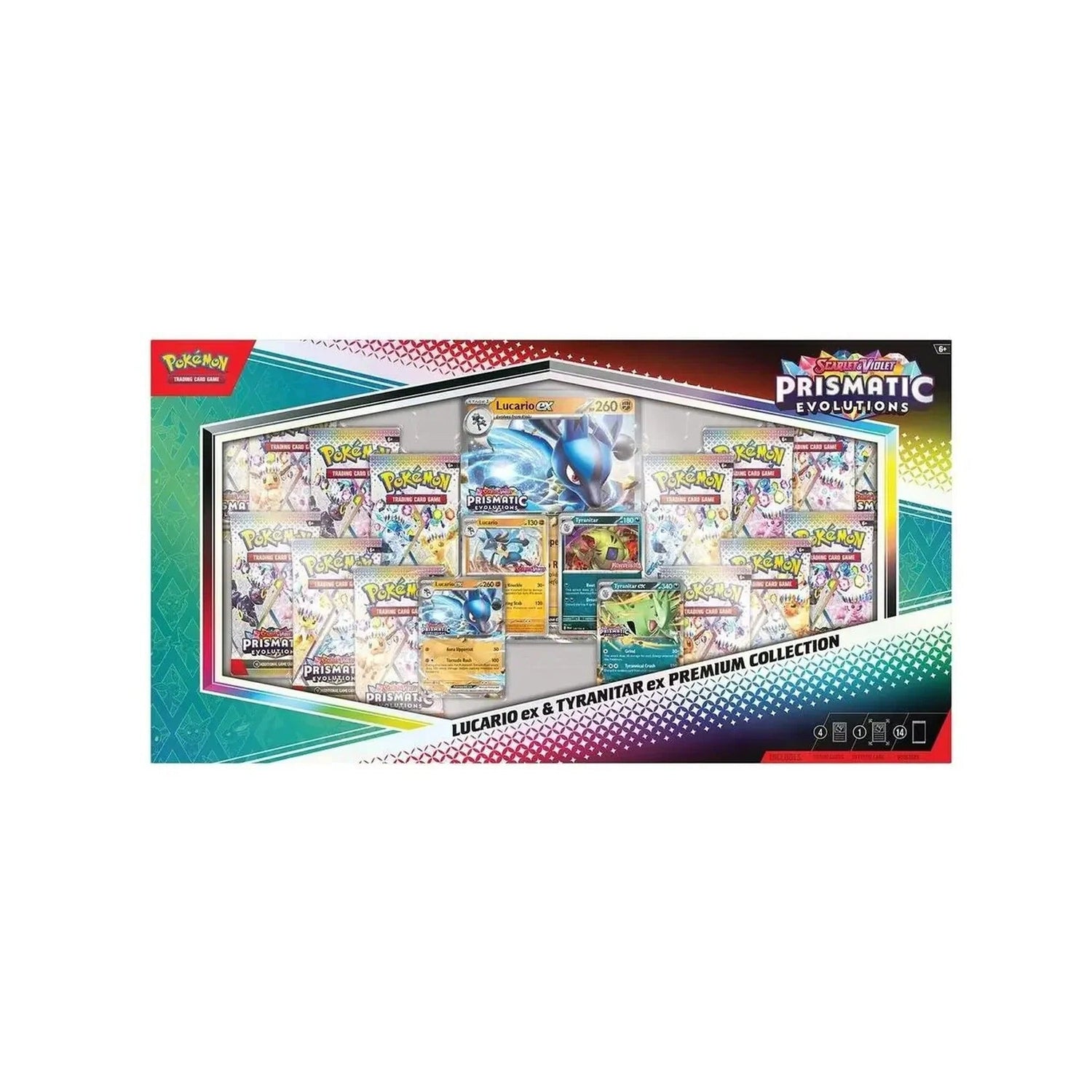 Prismatic Evolutions Lucario ex & Tyranitar ex Premium Collection (Sealed)