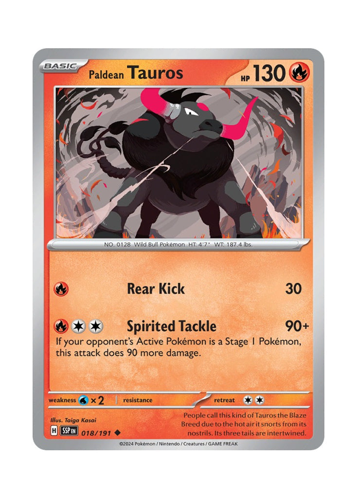 Paldean Tauros – Surging Sparks (018)