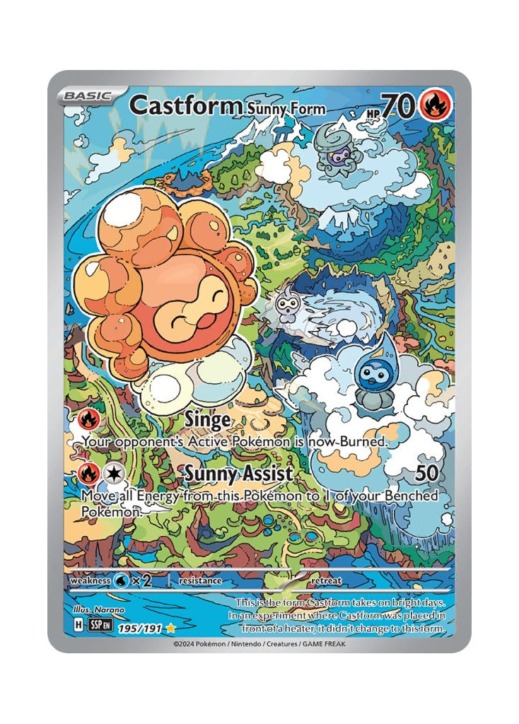 Castform Sunny Form – Surging Sparks (195)
