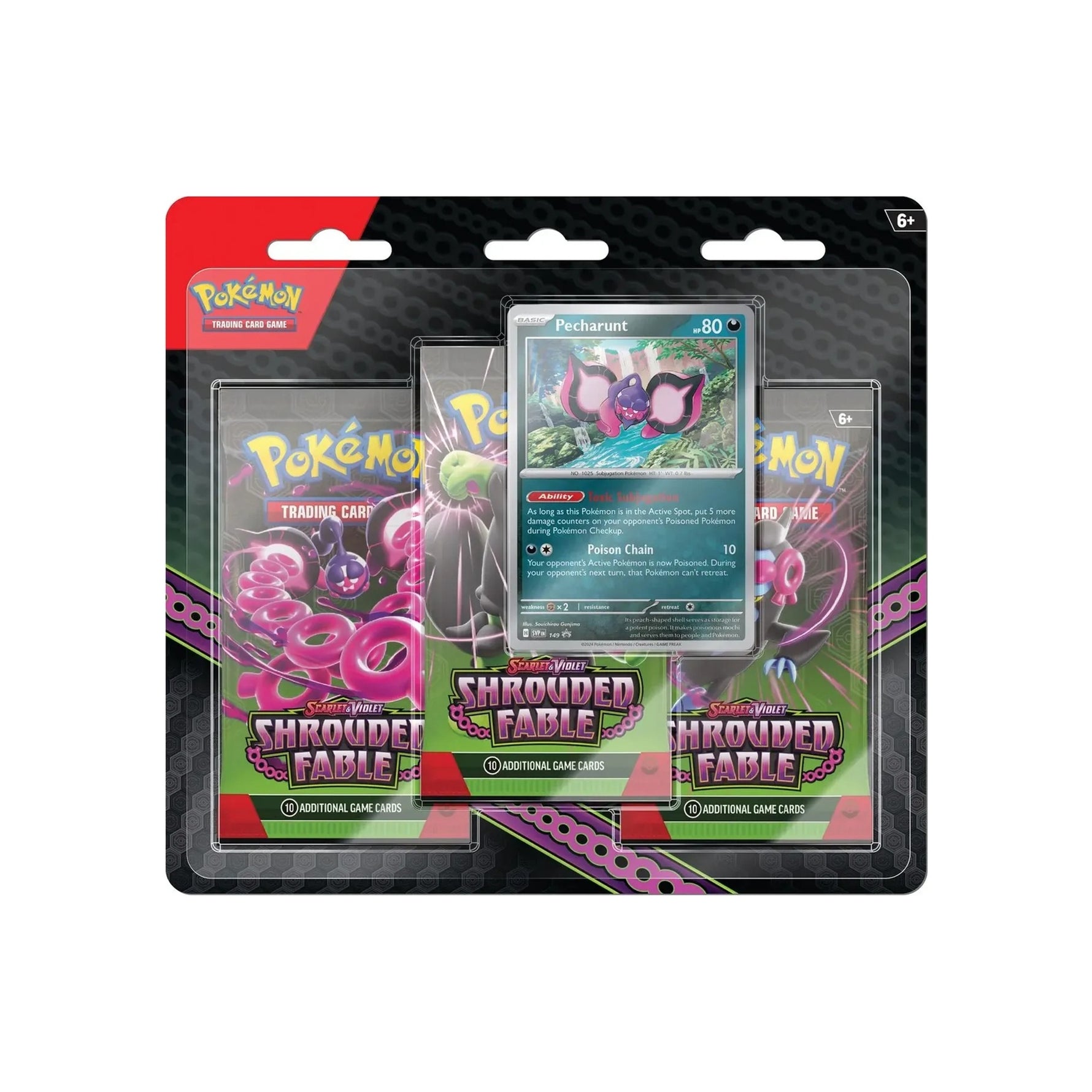 Shrouded Fable 3-Pack Blister — Pecharunt (Sealed) — English — Cardelle