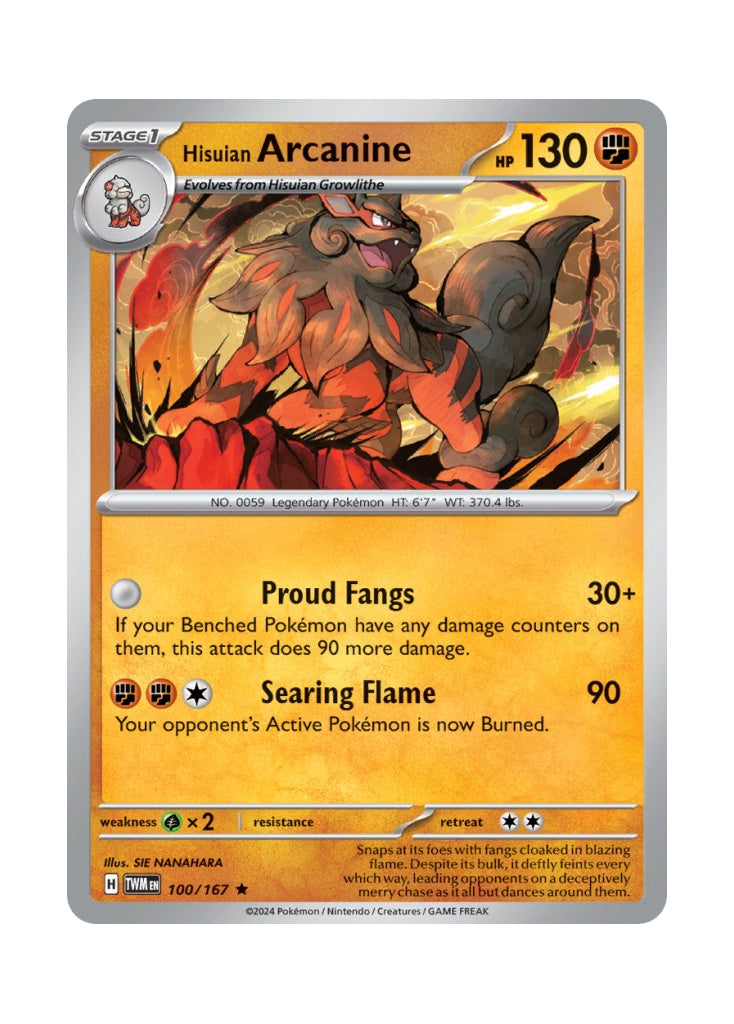 Hisuian Arcanine – Twilight Masquerade (100)