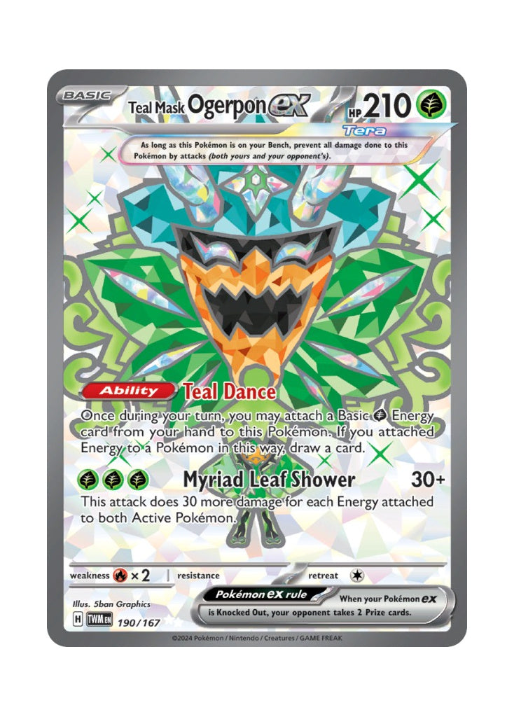 Teal Mask Ogerpon ex – Twilight Masquerade (190)