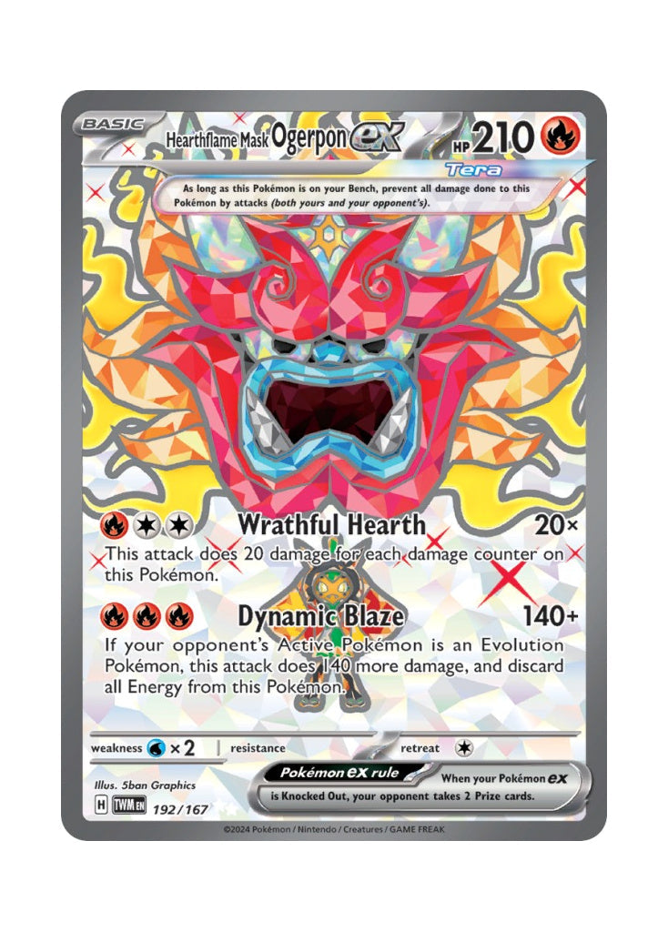 Hearthflame Mask Ogerpon ex – Twilight Masquerade (192)