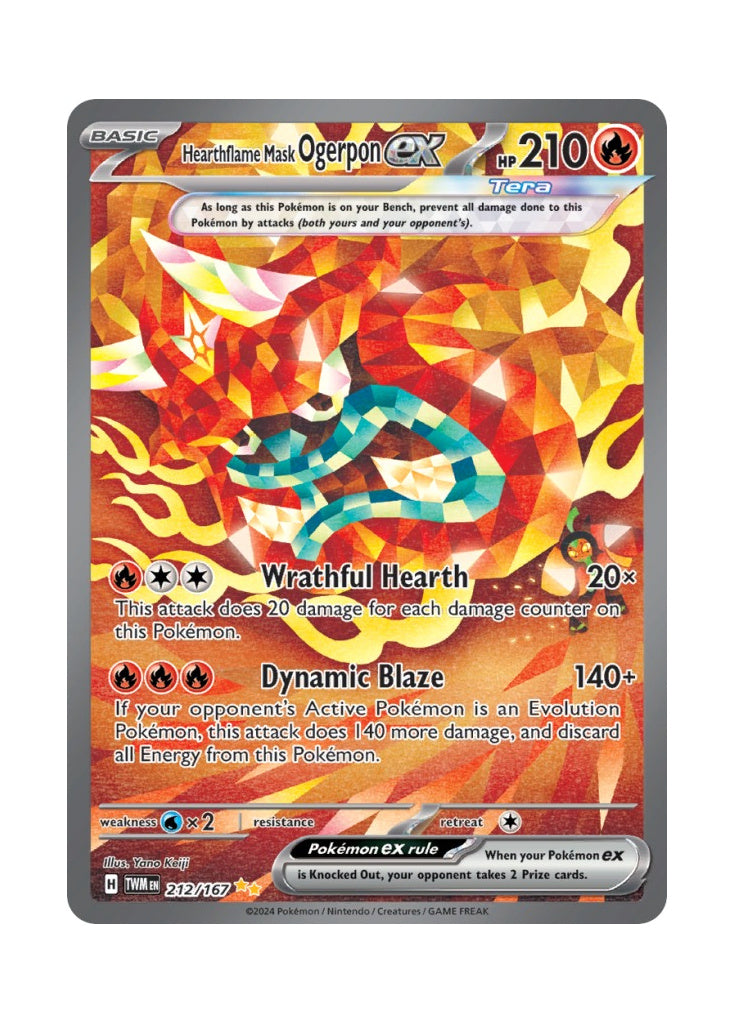Hearthflame Mask Ogerpon ex – Twilight Masquerade (212)