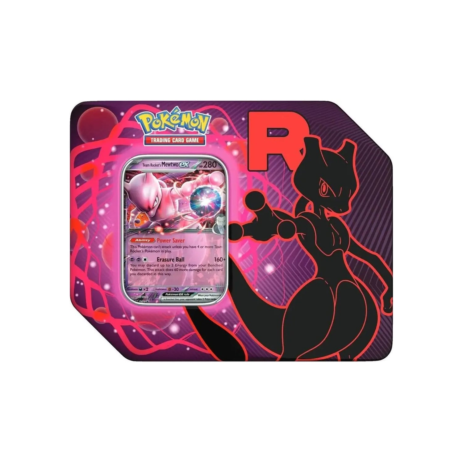 Team Rocket Tin — Team Rocket's Mewtwo ex (Sealed) — English — Cardelle